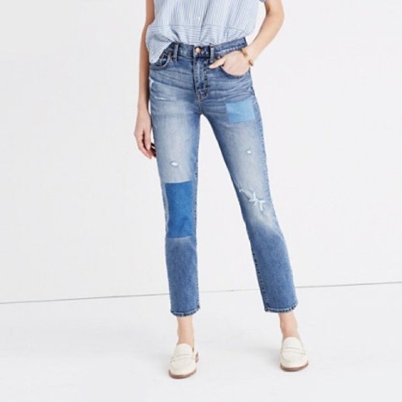 Madewell Cruiser Straight Jeans Patched Up Edition - Picture 2 of 11